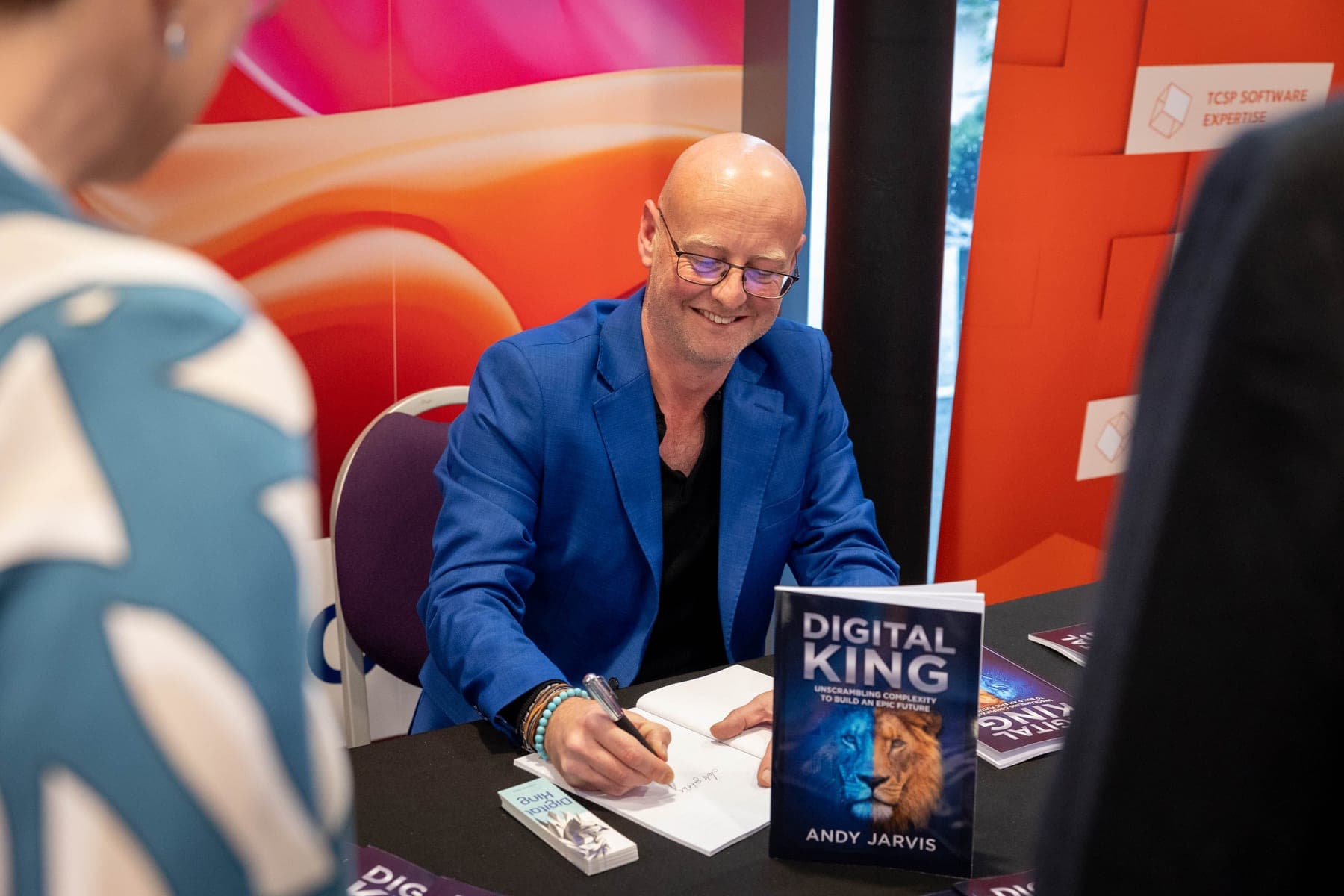 Andy Jarvis signing copies of Digital King