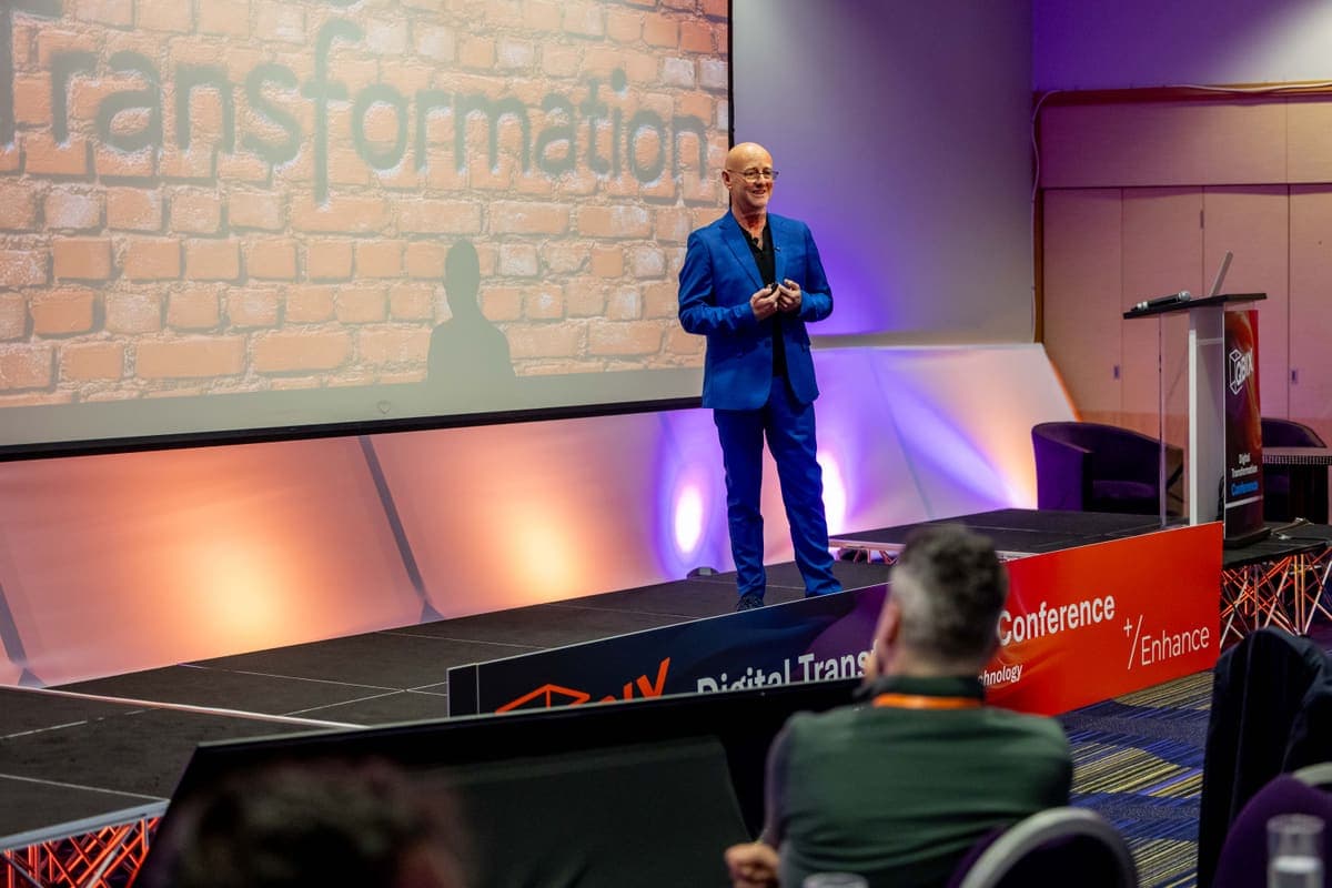 Andy Jarvis presenting at the Digital Transformation Conference